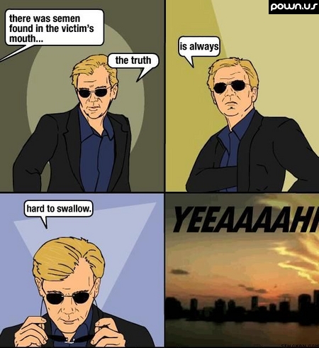 Horatio Caine CSI, the truth is always hard to swallow!